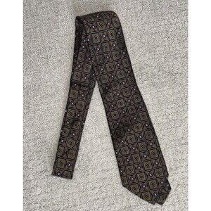 Vintage Jos. A. Bank Signature Gold Mens Tie Vintage Hand Made In USA